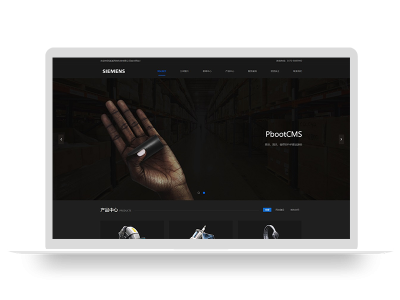 响应式黑色风格环保新材料科技类网站PBOOTCMS模板(自适应手机端)