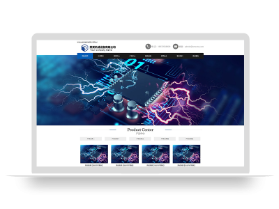 PBOOTCMS高科技机械加工五金机械制造电子类企业网站模板源码（自适应手机端）