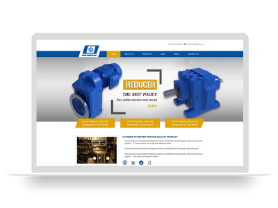 (自适应手机端)减速机械英文外贸公司通用pbootcms网站模板 蓝色外贸企业网站源码