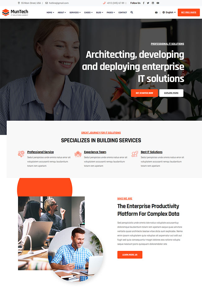 IT解决方案和服务HTML5模板